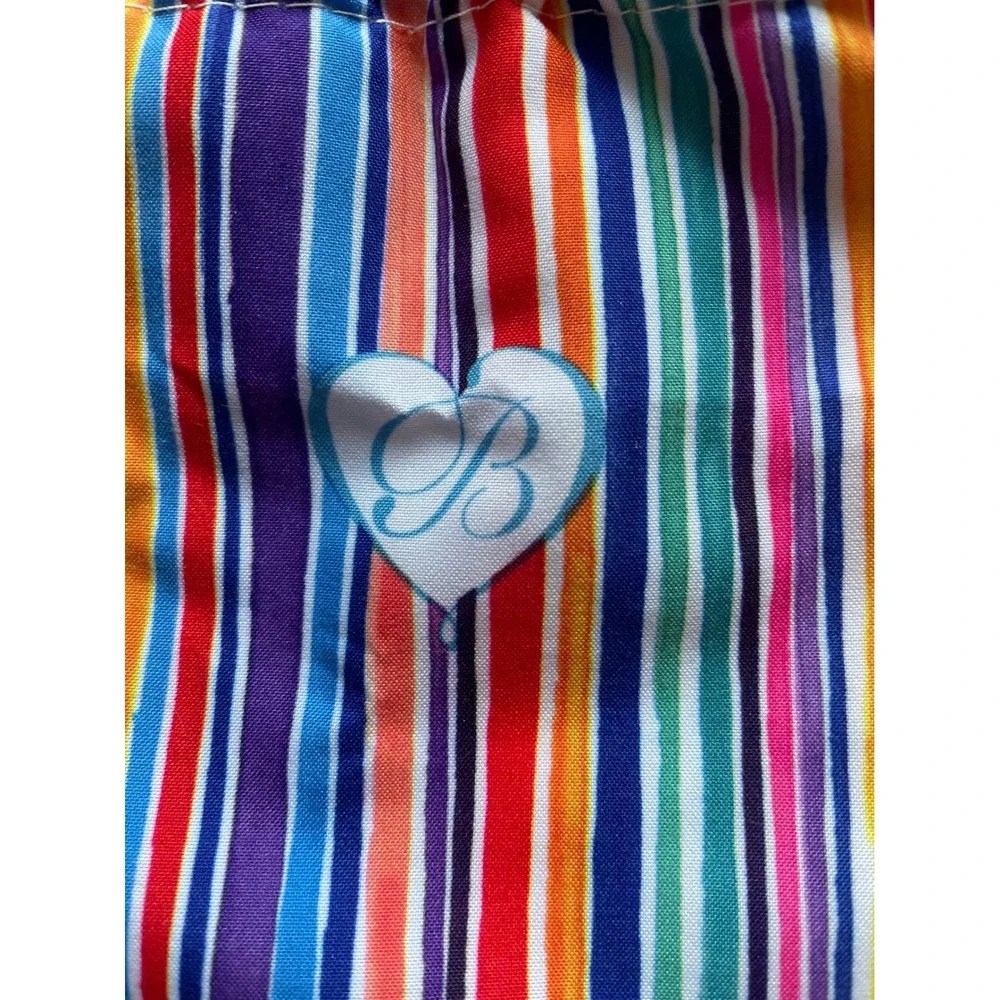 Brighton Jewelry Pouches Rainbow Stripe Set of 6 Like New Rainbow Necklace ring